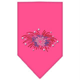 Fireworks Rhinestone Bandana Bright Pink Small
