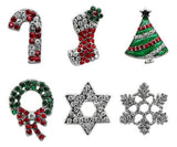 Holiday 10mm Slider Charms Snowflake .