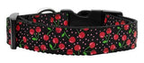 Cherries Nylon Collar Black  Large