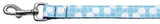 Diagonal Dots Nylon Collar  Baby Blue 1 wide 4ft Lsh