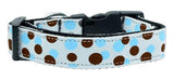 Confetti Dots Nylon Collar Baby Blue Large