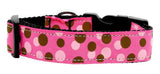 Confetti Dots Nylon Collar Bright Pink Large