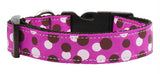 Confetti Dots Nylon Collar Fuchsia Large