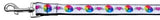 Technicolor Love Nylon Ribbon Dog Collars 1 wide 6ft Leash