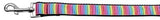 Zigzaggy Rainbow Nylon Ribbon Dog Collars 1 wide 4ft Leash