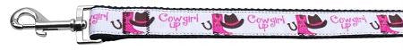 Cowgirl Up Nylon Ribbon Dog Collars 1 wide 6ft Leash