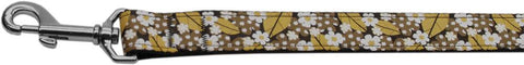 Autumn Leaves Nylon Ribbon Dog Collars 1 wide 6ft Leash