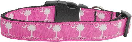 Carolina Girl Nylon Ribbon Dog Collars Large