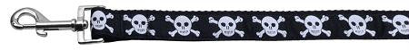 Skulls Nylon Ribbon Dog Collars 1 wide 6ft Leash