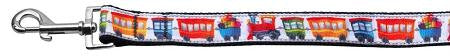 Trains Ribbon Dog Collars 1 wide 6ft Leash