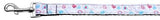 Patriotic Crazy Hearts Nylon Ribbon Dog Collars 1 wide 6ft Leash