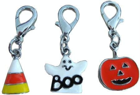 Halloween Lobster Claw Charms-Zipper Pulls Candy Corn one size