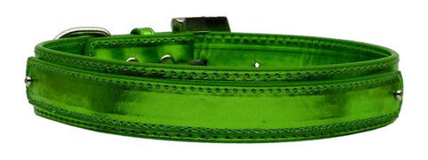 3-4" (18mm) Metallic Two-Tier Collar  Emerald Green Large