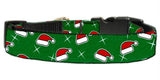 Santa Hat Nylon and Ribbon Collars . Medium