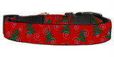 Christmas Trees Nylon and Ribbon Collars . Small