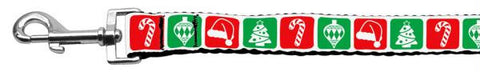 Timeless Christmas Nylon Ribbon Leash 1 inch wide 6ft Long