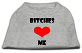 Bitches Love Me Screen Print Shirts Grey Lg (14)