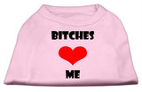 Bitches Love Me Screen Print Shirts Light Pink Lg (14)