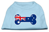 Bone Shaped Australian Flag Screen Print Shirts Baby Blue L (14)