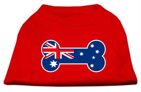 Bone Shaped Australian Flag Screen Print Shirts Red L (14)