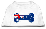 Bone Shaped Australian Flag Screen Print Shirts White M (12)