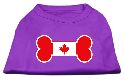 Bone Shaped Canadian Flag Screen Print Shirts Purple L (14)