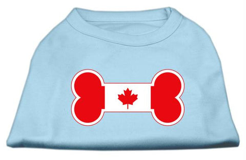 Bone Shaped Canadian Flag Screen Print Shirts Baby Blue XS (8)