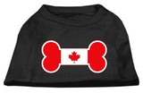 Bone Shaped Canadian Flag Screen Print Shirts Black XS (8)