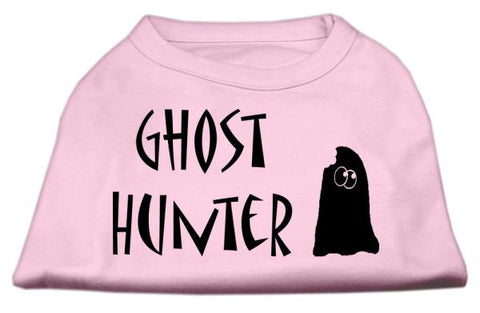 Ghost Hunter Screen Print Shirt Light Pink with Black Lettering Med (12)