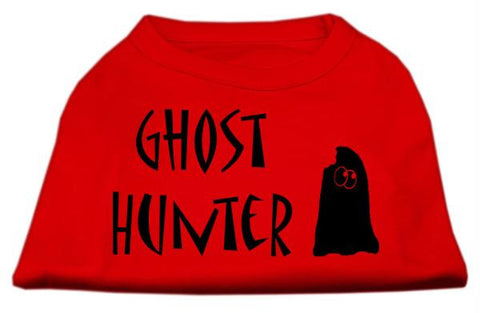 Ghost Hunter Screen Print Shirt Red with Black Lettering XS (8)