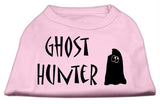 Ghost Hunter Screen Print Shirt Light Pink with Black Lettering XXL (18)