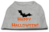 Happy Halloween Screen Print Shirts Grey XS (8)