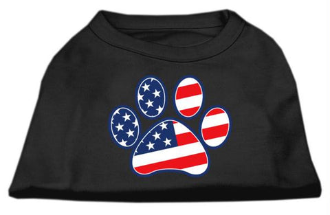 Patriotic Paw Screen Print Shirts Black L (14)