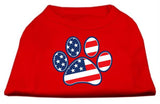 Patriotic Paw Screen Print Shirts Red M (12)