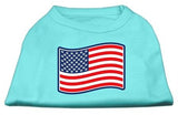 Paws and Stripes Screen Print Shirts  Aqua M (12)