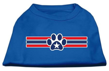 Patriotic Star Paw Screen Print Shirts Blue Lg (14)