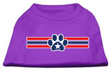 Patriotic Star Paw Screen Print Shirts Purple M (12)