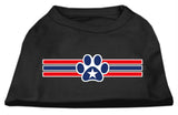 Patriotic Star Paw Screen Print Shirts Black XS (8)