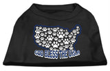 God Bless USA Screen Print Shirts Black L (14)