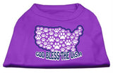 God Bless USA Screen Print Shirts Purple L (14)