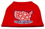 God Bless USA Screen Print Shirts Red L (14)