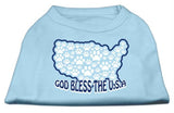 God Bless USA Screen Print Shirts Baby Blue M (12)