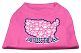 God Bless USA Screen Print Shirts Bright Pink M (12)