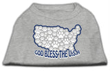 God Bless USA Screen Print Shirts Grey M (12)