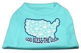 God Bless USA Screen Print Shirts Aqua XL (16)