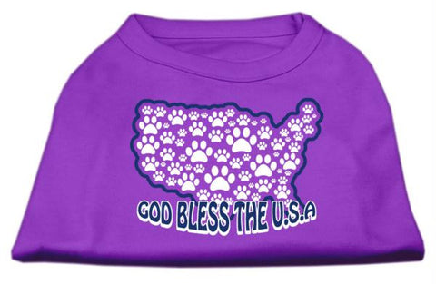 God Bless USA Screen Print Shirts Purple XL (16)