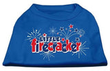 Little Firecracker Screen Print Shirts Blue Lg (14)