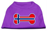 Bone Shaped Norway Flag Screen Print Shirts Purple XXL (18)