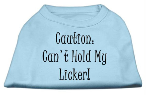 Can't Hold My Licker Screen Print Shirts Baby Blue Lg (14)