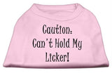 Can't Hold My Licker Screen Print Shirts Light Pink Lg (14)